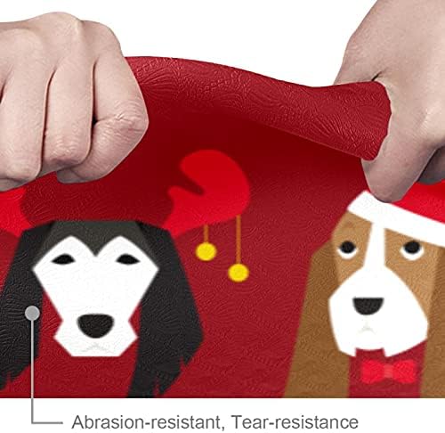 6mm Extra debela prostirka za jogu, slatki psi Božićni Print ekološki prihvatljivi TPE prostirke za vježbanje