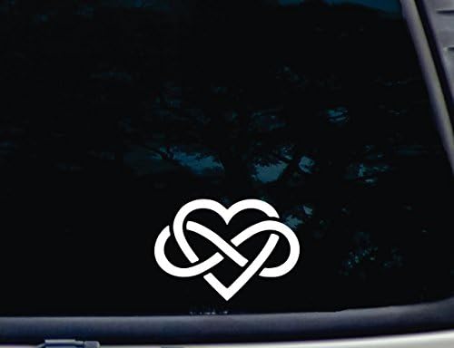 Infinity Heart-5 1/2 x 3 7/8 die Cut Vinyl Decal za Windows, automobili, kamioni, kutija za alat, laptopi,