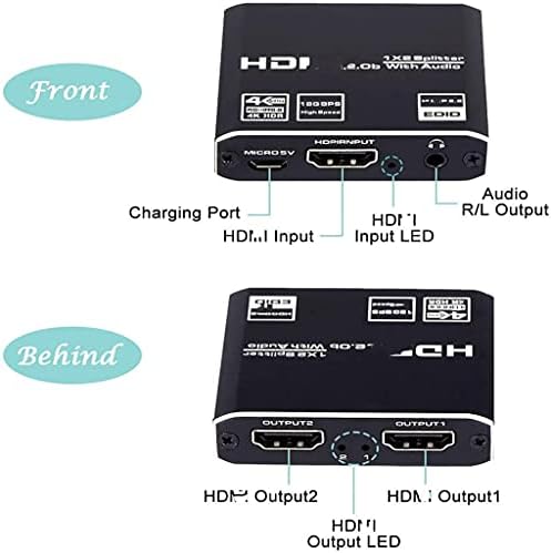 SXYLTNX 1X8 4K UHD HDMI razdjelnik 2.0 1X2 HDMI 2.0 razdjelnik HDCP 2.2 HDR razdjelnik HDMI 2.0 4k 1x4 HDMI2.0 razdjelnik