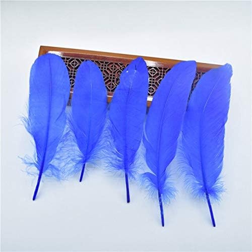 Zamihalaa 10 / 100kom gusko perje od tvrde motke DIY perje za izradu nakita za izradu nakita vjenčani ukras šešir Plumas Accessories 13 - 20cm - nebesko plavo perje-50kom