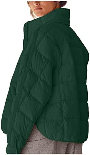Huankd Ženske zimske kapute Solidne boje džepova dugih rukava pamučna jakna jesen i jakna sa zatvaračem kapute