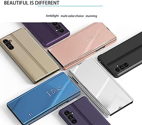 CCSamll ogledalo za Samsung Galaxy A14 5G podržava bežično punjenje, Smart Clear View Cover Ultra Thin