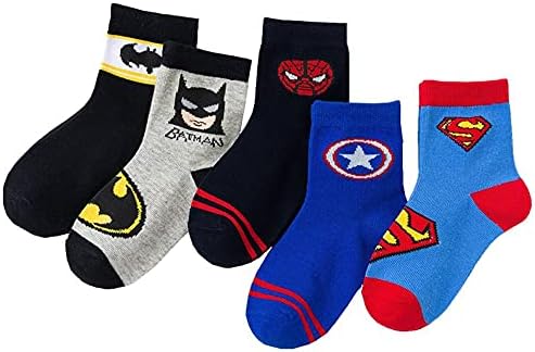5 parova superheroja djeca Sock.Sveđari Dječje čarape, pamučne čarape, krevet socks.spiderman, američki