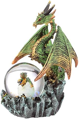 PUCKATOR Kristalne Orb tamne legende Dragon Vollopball Sning Globe x 1, visina 18cm širina 14-15cm dubina