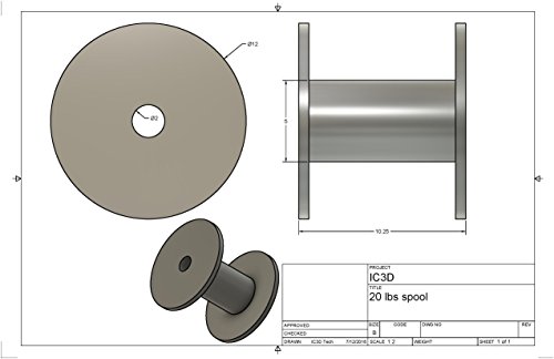 IC3D CRVENI 2,85 mm ABS 3D štampač - 1kg kalem - dimenzionalna tačnost +/- 0,05 mm - profesionalni stupanj