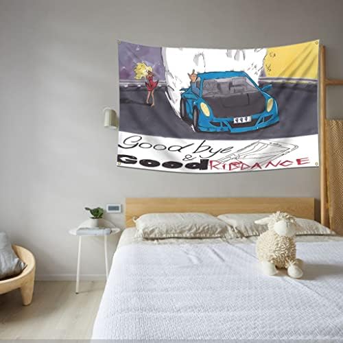 Sok Wrld Flag zbogom i dobro Riddance reper tapiserija Čarobni automobil Viseći banner spavaća