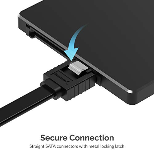 SABRENT SATA III kabl za prenos podataka pod pravim uglom sa bravom za HDD / SSD / CD i DVD pogone