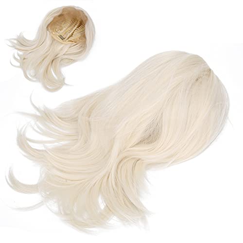 Bijela lažna perika za kosu za žene, Lady prirodne pahuljaste perike otporne na toplotu za Party Halloween Cosplay