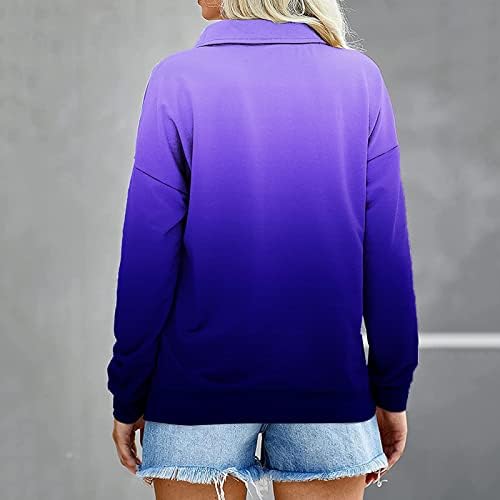 Ženske Košulje Labave Narodne - Prilagođeni Print 2023 Vrhovi Sa Patentnim V Izrezom Dugi Rukav Dukserica Tunika Top Casual Dressy Bluze
