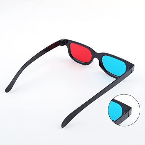 Othmro 3kom 3d crveno-plave naočare plastični okvir crna smola objektiv 3D naočare za filmsku igru 3D naočare za gledanje 3D naočare za stil za anaglif Film Foto projektor Film televizijska igra na ekranu računara