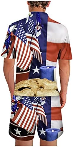 Jogging odijela hlače tiskanje 3D ljetni američki kolačići muški set neovisnosti zastave Ležerne muške odijela i