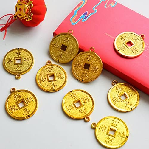 Kućni Ornamenti 24kom kineski novčići sa dobrim zlatnim blagom Zlatni novčići plastični Zlatni novčići srećni novčići gusarski Prolećni Festival viseći Ornament