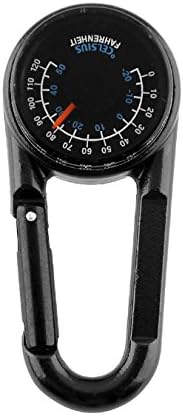 Snjegovinske boje 1pc Mini kompas Carabiner Clip 3 u 1 Vodeći termometar Privjesak za privjesak za