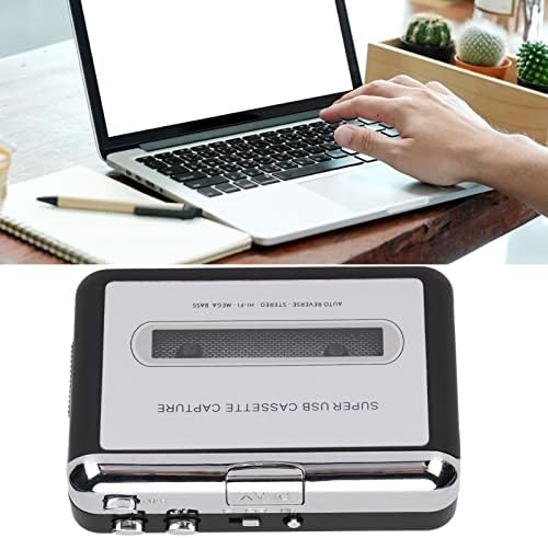 USB Tape to MP3 Converter, prijenosni kasetofon lagani standardni brzi Stereo za CD gorionike za PC za Laptop