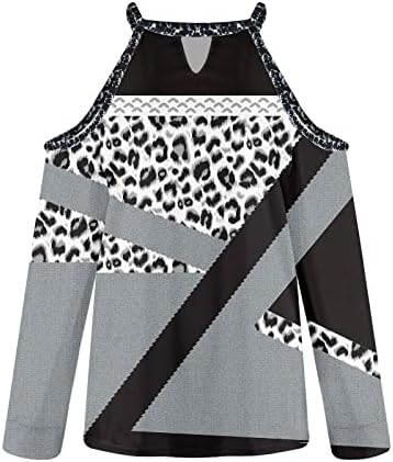 Proljetni vrhovi Ženska modna casual nepravilna prugasto geometrijska ispisana bluza s dugim rukavima lijepa generička