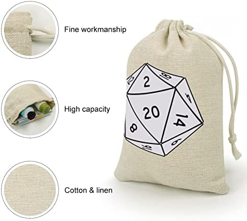D20 dice vezice torbe za odlaganje bombona poklon torbice za višekratnu upotrebu sklopivi i kompaktni