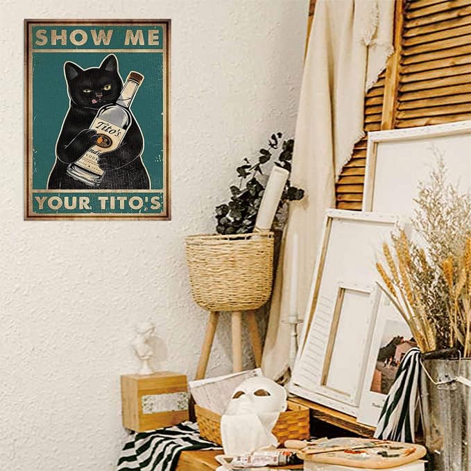 Sretan orasi Brothers Funy Cat Tin znakovi - Vintage CAT Tin znakovi - za muškarce Ženski zidni dekor za barove Restorani kafići Pabovi (12x8 inčni 1pcs)