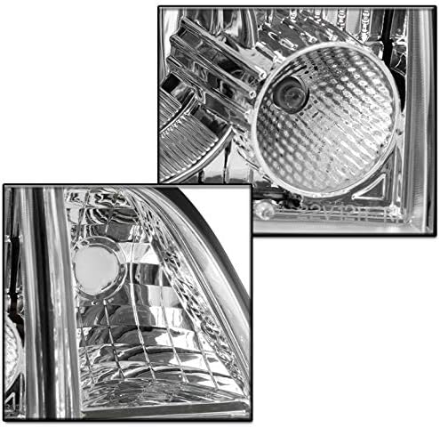 ZMAUTOPARTS farovi farovi sa Kutnim+parking lampama hrom kompatibilan sa Ford Mustangom 1987-1993