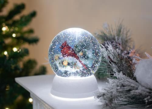 Demdaco snijeg zamrznuto kardinalno vodeno kolor LED 6 x 4,5 smola za božićne snježne globus