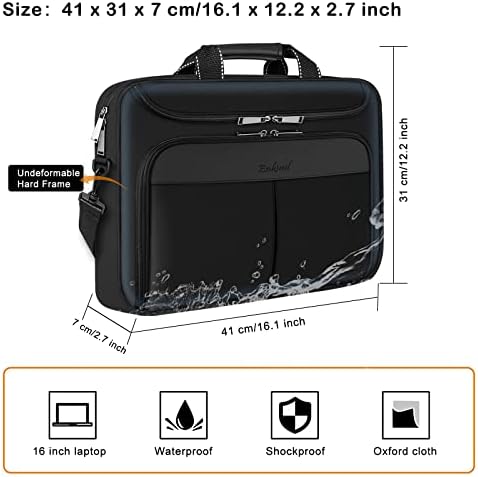 Enkinil torba za Laptop, 15,6-16,2 inča vodootporna zaštitna Messenger torba za Aktovku sa podesivim naramenicom,