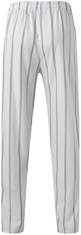 Miashui velike visoke pantalone muške Casual Stripe pantalone pune dužine bočni džepovi vezice pantalone
