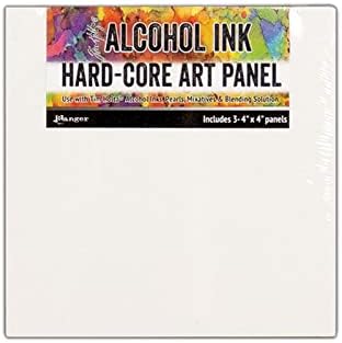 Ranger Tim Holtz alkohol tinta Hard Core Art panel 4 x4 3 / pkg