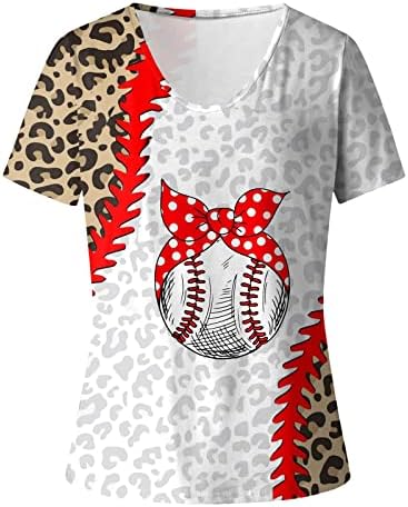 Dry Tech Shirts ženske ženske latice rukav vrhovi V izrez kratki rukav Bejzbol majice ženski grafički