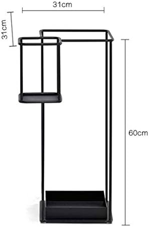 Zlmmy Crna metalna kišobrana stalak, nosač kašike Samostojeći ulazni otvor za kapanje Dugi i kratki sklopivi