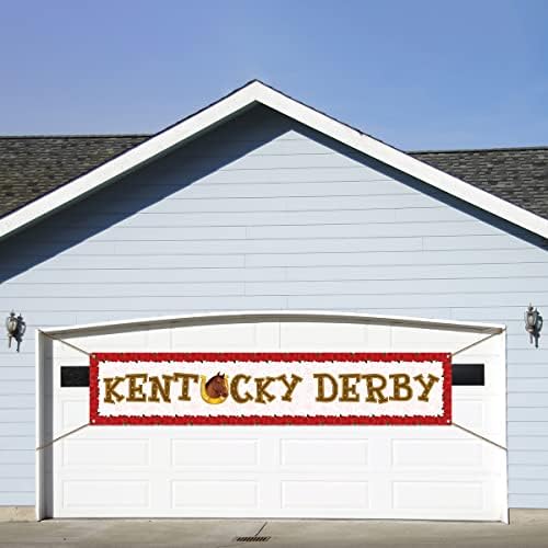 Kentucky Derby ograda Banner Run za ruže Horseshoe konj utrke Party Photo Booth pozadina Dvorište