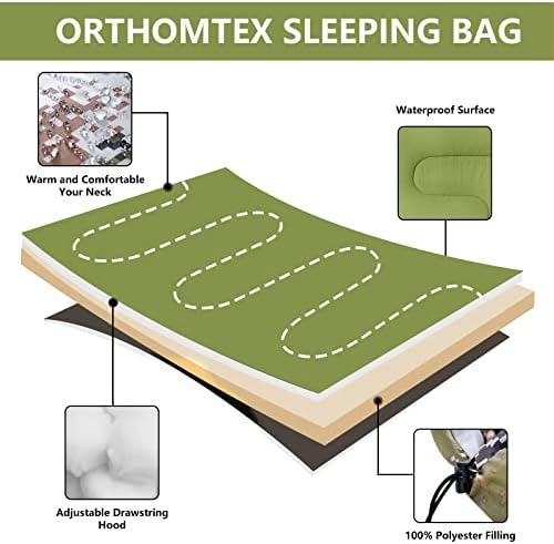 ORTHOMTEX vreće za spavanje za odrasle,decu i devojčice-toplo i hladno vreme lagani vodootporni ruksak