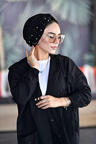 Pearl turban-turbanovi za žene-hijab za žene | omota za kosu za žene za žene | hidžab podnaslov-caps-instant