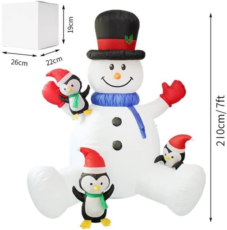 EESLL napuhavanje Božić dekoracije na otvorenom Božić napuhavanje snjegović Penguin složen Rohan