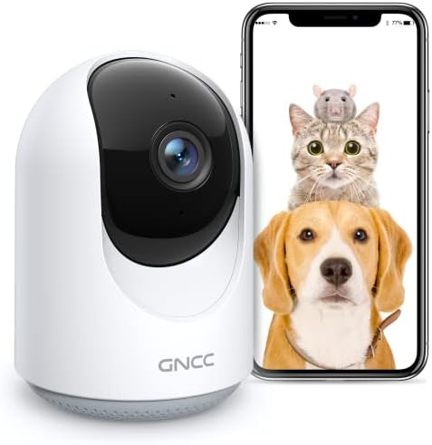 GNCC PET kamera, unutarnja kamera za bebu / kućnu ljubimcu / sigurnost sa noćnim vidom, pasa kamera, dvosmjerna