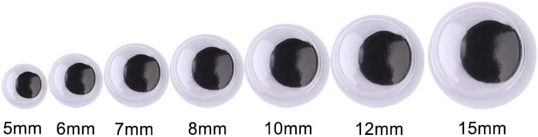 MXVAN plastika s plavim očima crno-bijele naljepnice za očne jazbona za bagere za pletene priključke za dodatnu