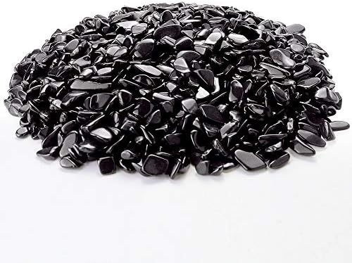 Twdrer 2lb / 950g mali prirodni crni Opsidijanski srušeni čips lomljeni kamen nepravilnog oblika kvarcna stijena Healing Reiki kristalni dragi kamen za izradu nakita Vrtna akvarijska vaza dekoracija biljaka