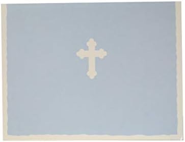 San Lori Set od 40 vjerskih zahvalnica i koverti, plavo-bijeli krst