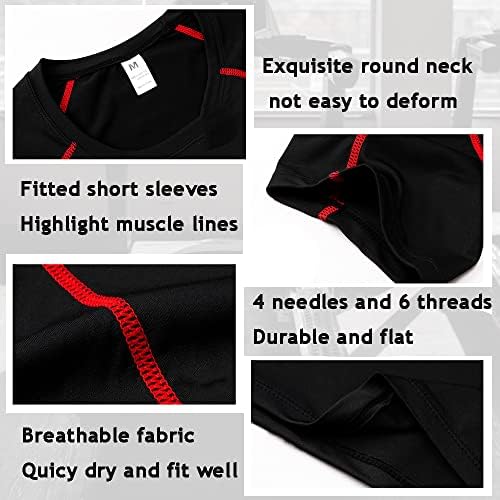 1 ili 3 pakovanja muške kompresijske košulje kratki rukav Atletski trčanje Cool Dry Top Workout sport base Layer potkošulje