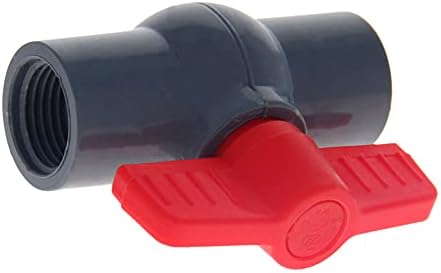 Bettomshin 2kom ID 20mm kompaktni ventili za zatvaranje vode sa T-ručkom,12,5 mm Inline plastični kuglasti ventil sa ženskim navojem za navodnjavanje i tretman vode siva