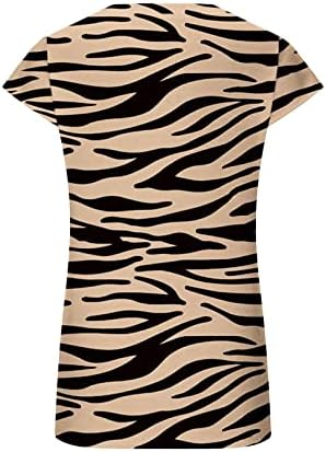 Kratki rukav za čamac Cotton Star Leopard Print cvijet grafički Loose Fit Lounge Top T Shirt za dame Top WN