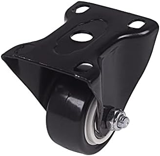 DXMRWJ 4pcs 1,6 inčni dia teški 200kg crni poliuretanski fiksni točkovi za kotačice kolica kolica