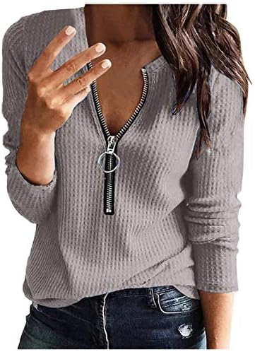 Ženski kratki rukovi, ženske majice ovratnik V izrez 3/4 majica rukavskim vrhovima labavih radova Bluze