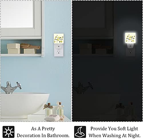 2 paket Plug-in Nightlight LED Night Light rovokopač, senzor od sumraka do zore za dječiju sobu kupatilo,