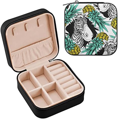 Umiriko Zebra Pine Modni uzorak Mala kutija za nakit, Turistička futrola za prijenosni nakit za prsten, privjesak, naušnice, ogrlica, narukvica Organizator držač za pohranu, pokloni za djevojke žene