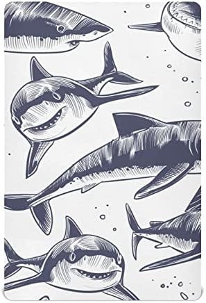Morski psi podvodni listovi krevetića za bebe mekani i prozračni listovi dječjih krevetića stroj za pranje listova