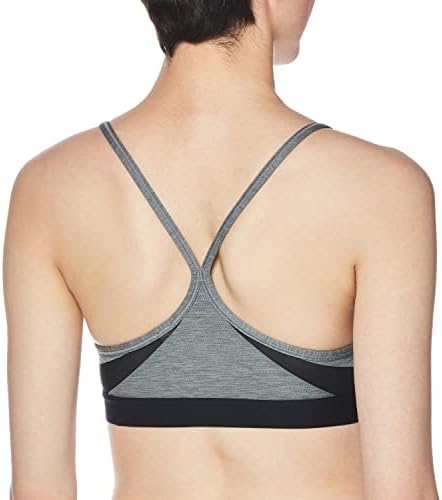 Nike Dri-Fit Indy Women-Fit-Support podstavljeni V-izrez sport BRA dim sive / crne boje