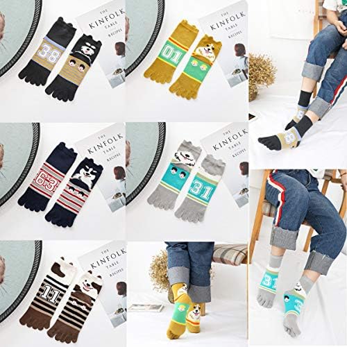 Ženska toe čarapa Slatka životinja Mačji pas Pet prsta čarapa za trčanje atletske čarape za gležnjeve za dame ...