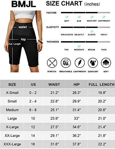 BMLJ Womens Workout Biker Hotcks za žene Tummy Control Redled Visoko struka Atletska teretana Trčana joga kratke hlače