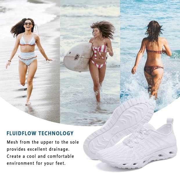 Racqua vodene cipele za žene plivajuće cipele bosonože na plaži na plaži rijeke Aqua Quick-sušenje cipele
