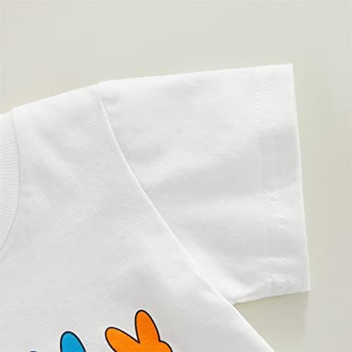 FYBITBO 2pcs Baby Boys Ljetna odjeća setovi slatka slova Print The Rentele bez rukava majica Majica + palmine kratke hlače odijelo