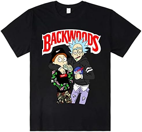 Ponsaki muške Rick & amp ;Morty Backwoods Hip Hop reper T-Shirt kratki rukavi Tees